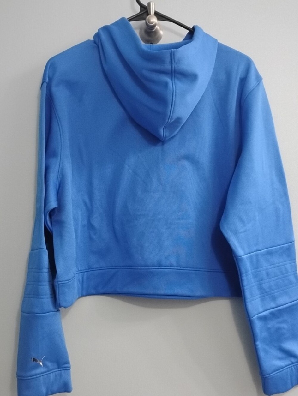 NWT Puma Women's Bright Blue Logo Hoodie Running Training Size Large - Picture 5 of 5